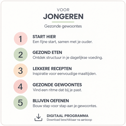 Xcellent Jongeren digitaal programma voor gezond eten en gezonde gewoontes